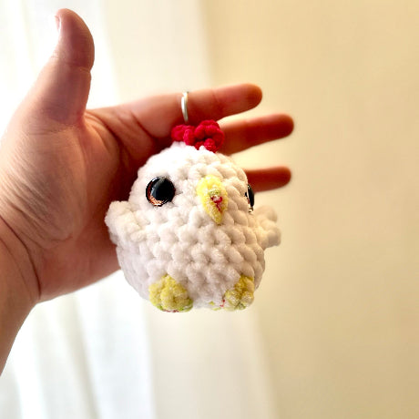 Crochet Birdie keychains, handmade, Amigurumi plush for your keys, bags, belt