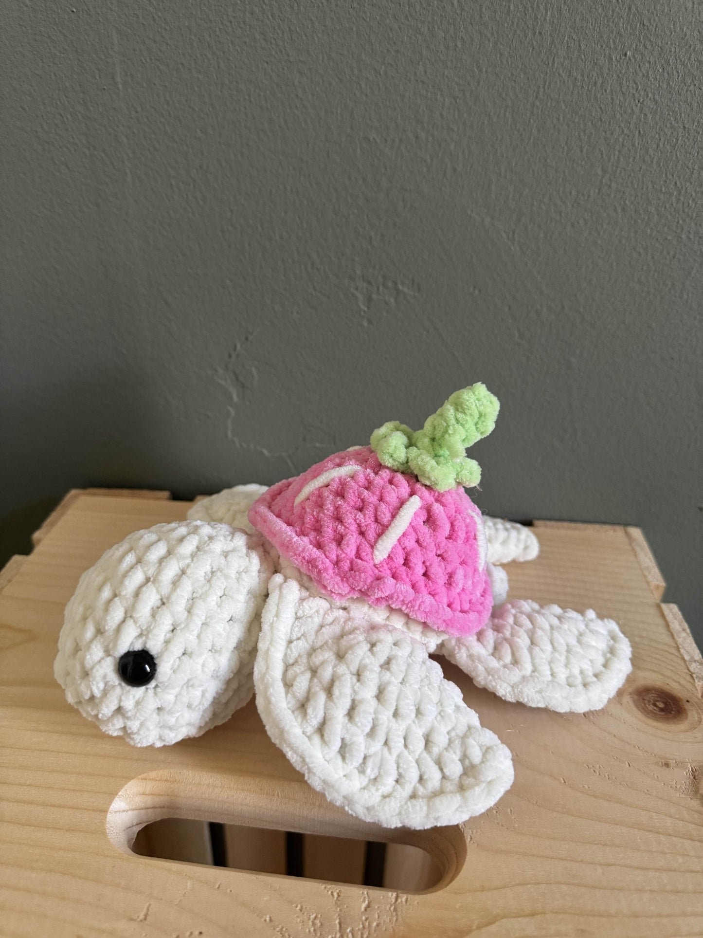 Small Crochet Turtle, Food Themed Turtle, Handmade, Flower Themed Turtle, Small Turtle Plush, Desk plush, Amigurumi